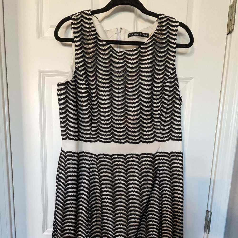 Ivanka Trump Black & White Cocktail Dress